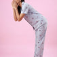Pink Peony - Cotton Lounge Night Suit