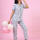 Pink Peony - Cotton Lounge Night Suit