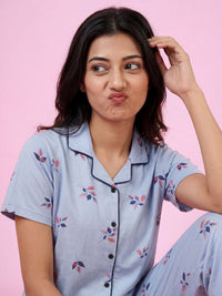 Pink Peony - Cotton Lounge Night Suit
