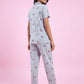 Pink Peony - Cotton Lounge Night Suit