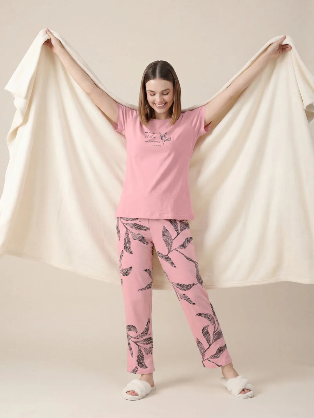 Garden Lines - Pure Cotton Night Suit