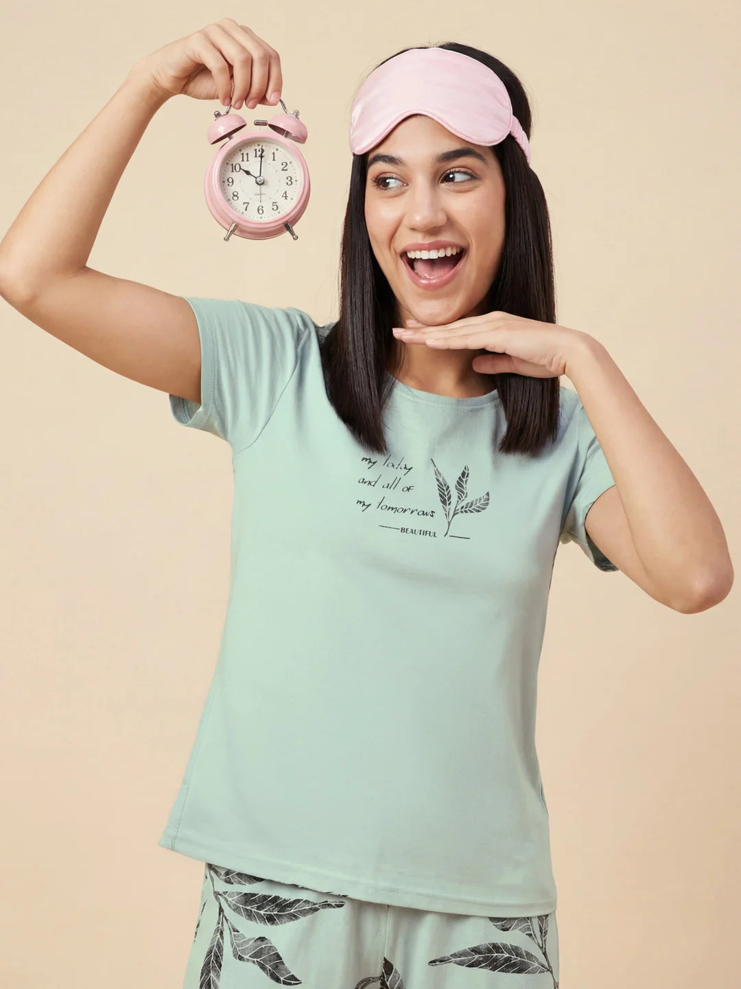 Garden Lines - Pure Cotton Night Suit