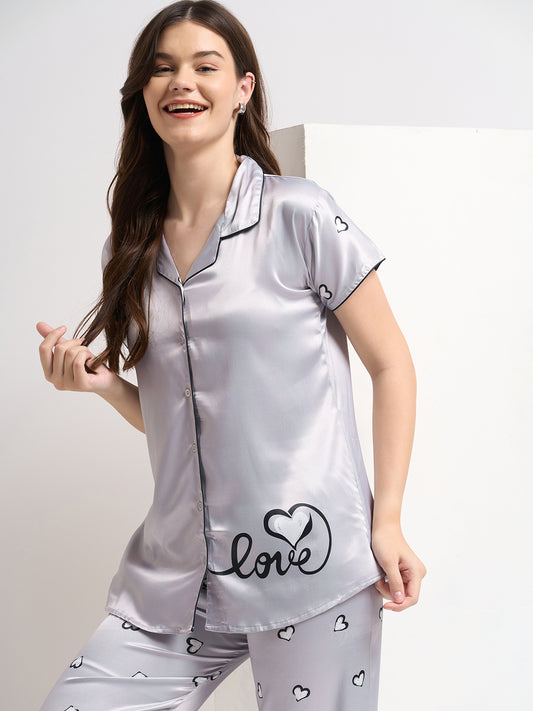 Written in Love - Silky Lounge Night Suit