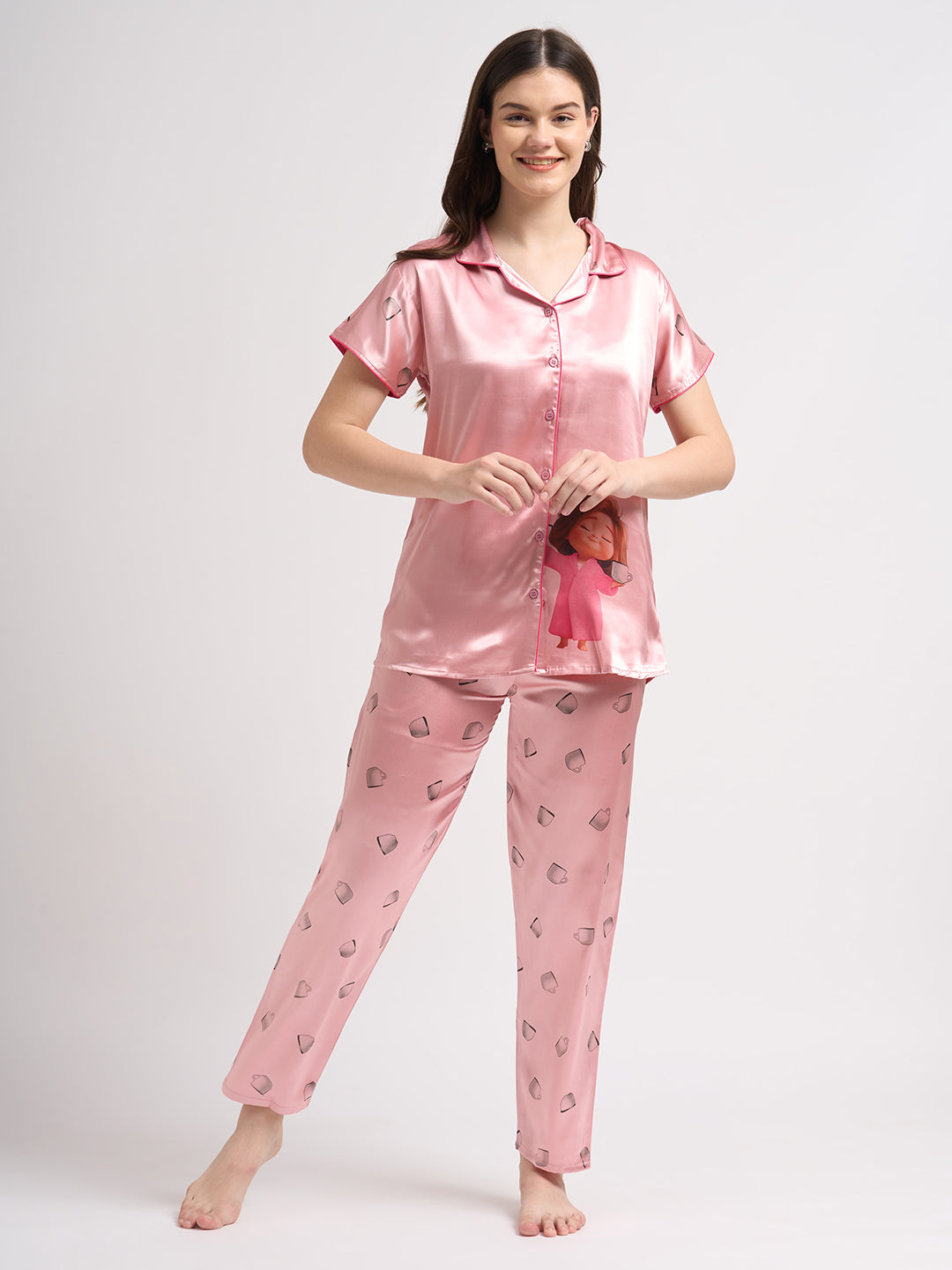 Morning Brew - Silky Lounge Night Suit