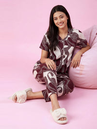 Midnight Wave -Cotton Lounge Night Suit
