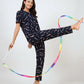 Moonlit Feather - Cotton Lounge Night Suit