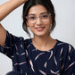 Moonlit Feather - Cotton Lounge Night Suit