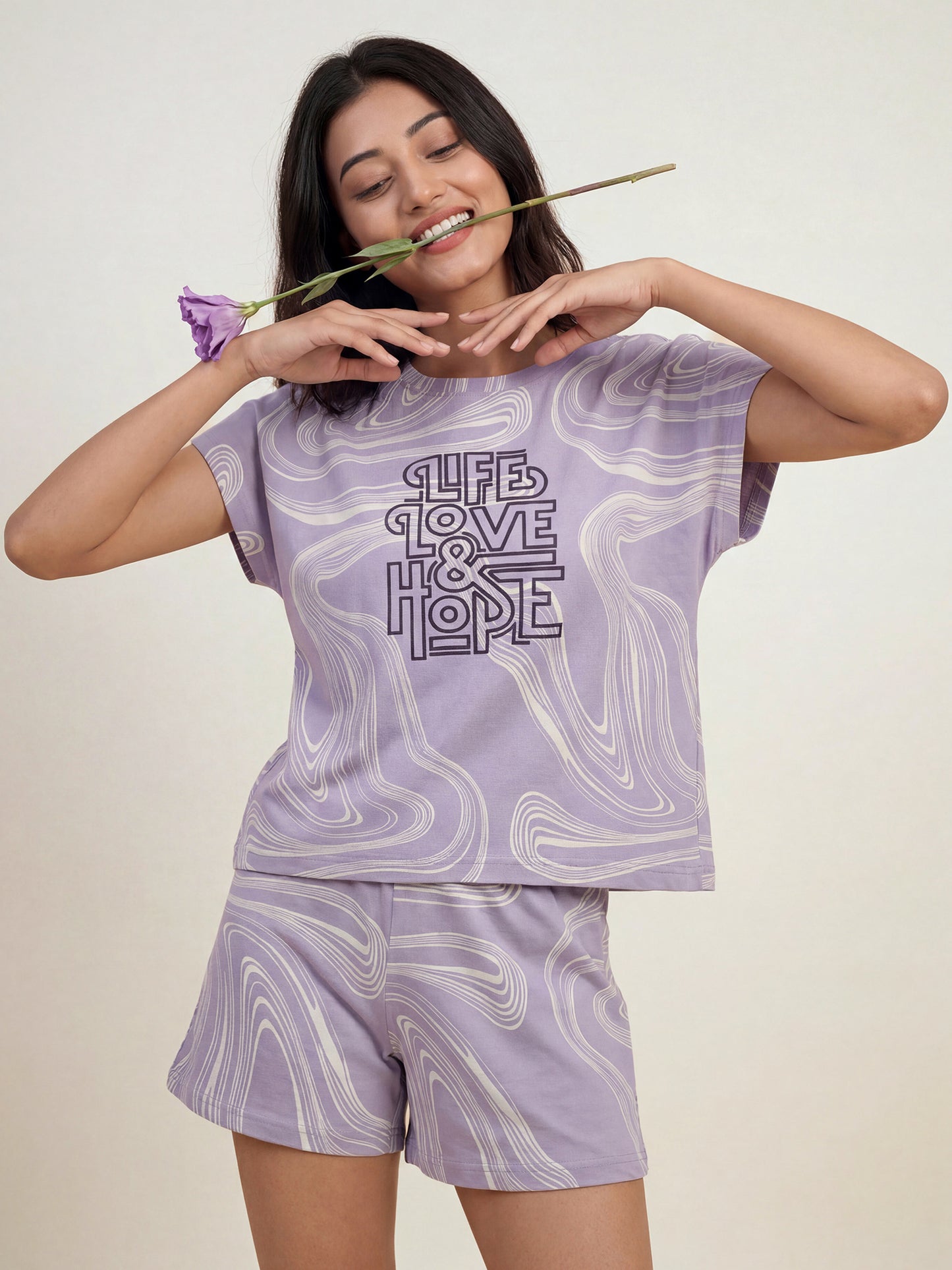 Life Love Hope – Cotton Lounge Night Suit