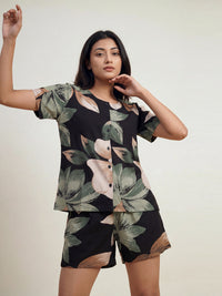Tropical Dusk – Cotton Lounge Night Suit