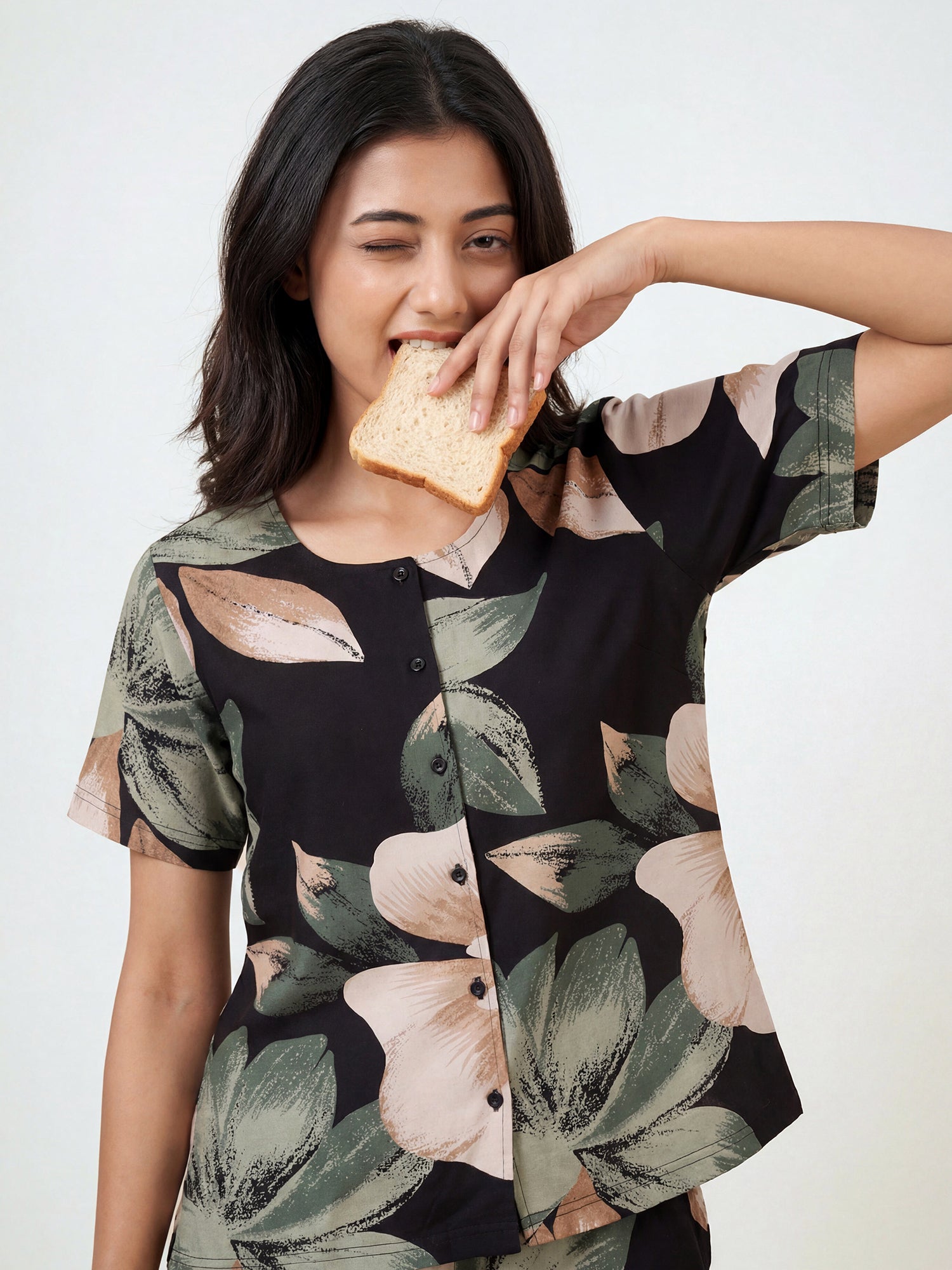 Tropical Dusk – Cotton Lounge Night Suit