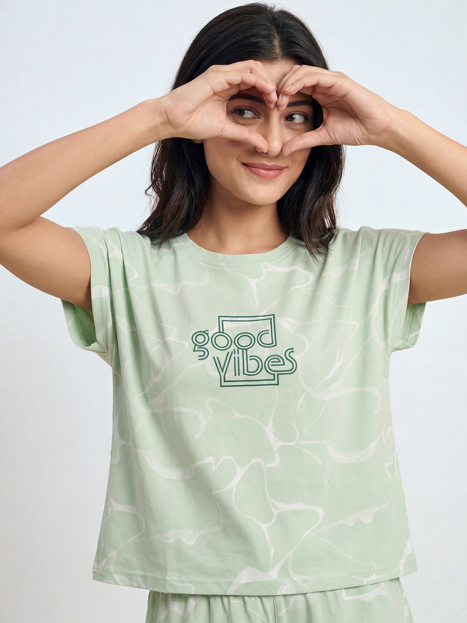 Good Vibes – Cotton Lounge Night Suit