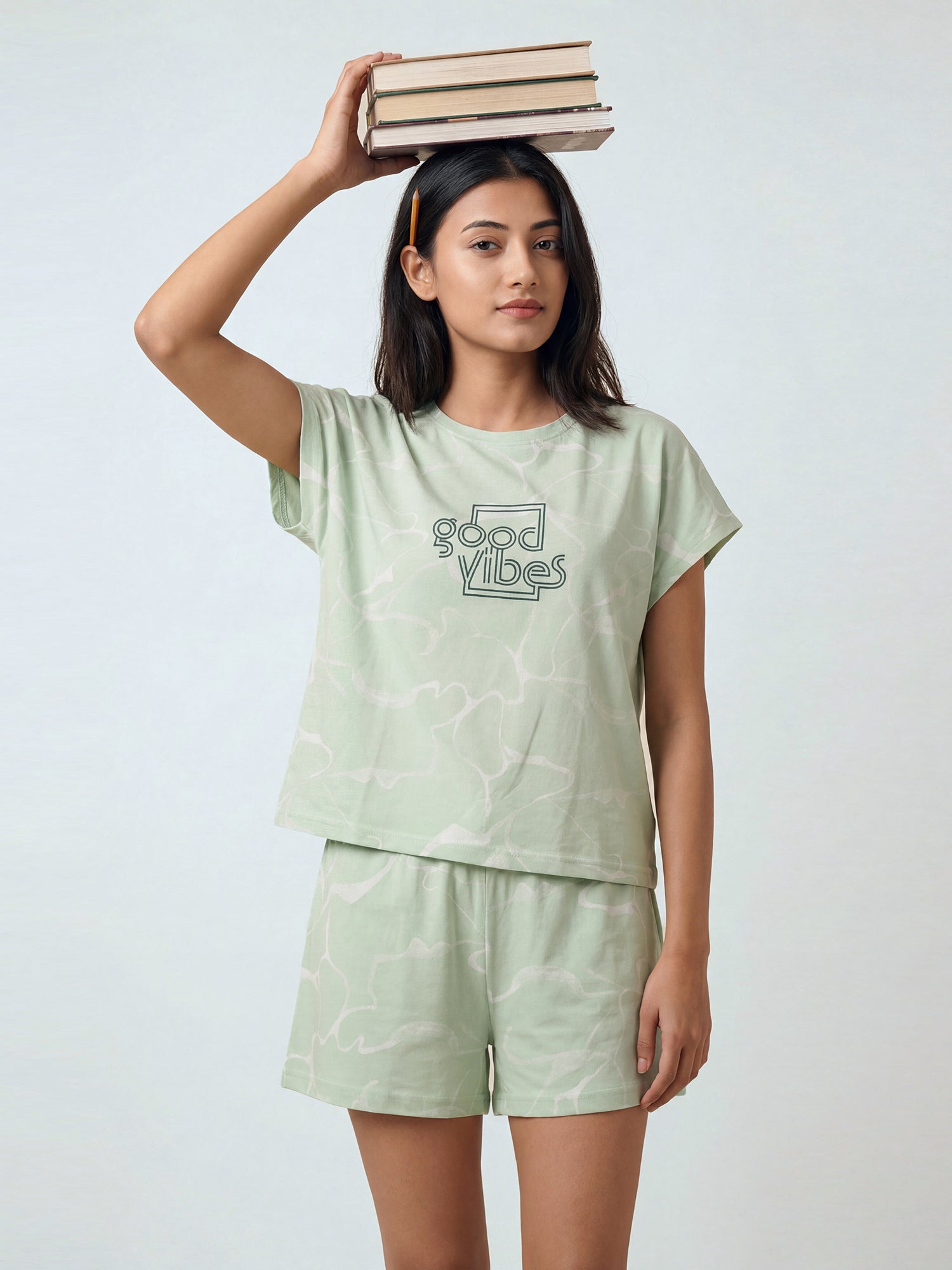 Good Vibes – Cotton Lounge Night Suit