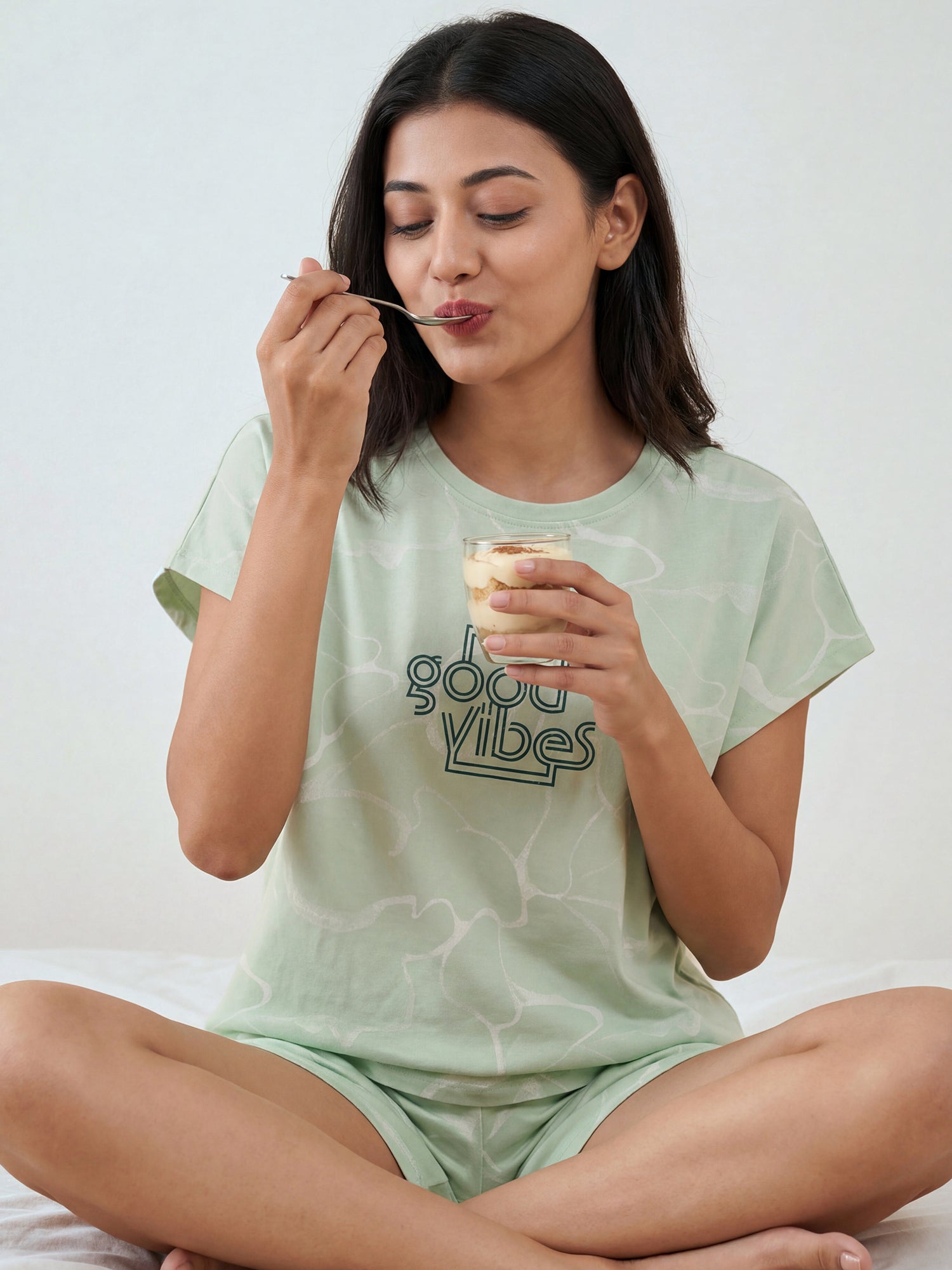 Good Vibes – Cotton Lounge Night Suit