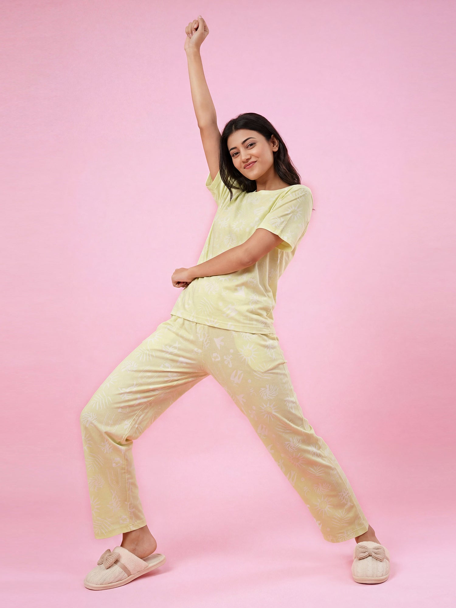 Blush Daydream - Cotton Lounge Night Suit
