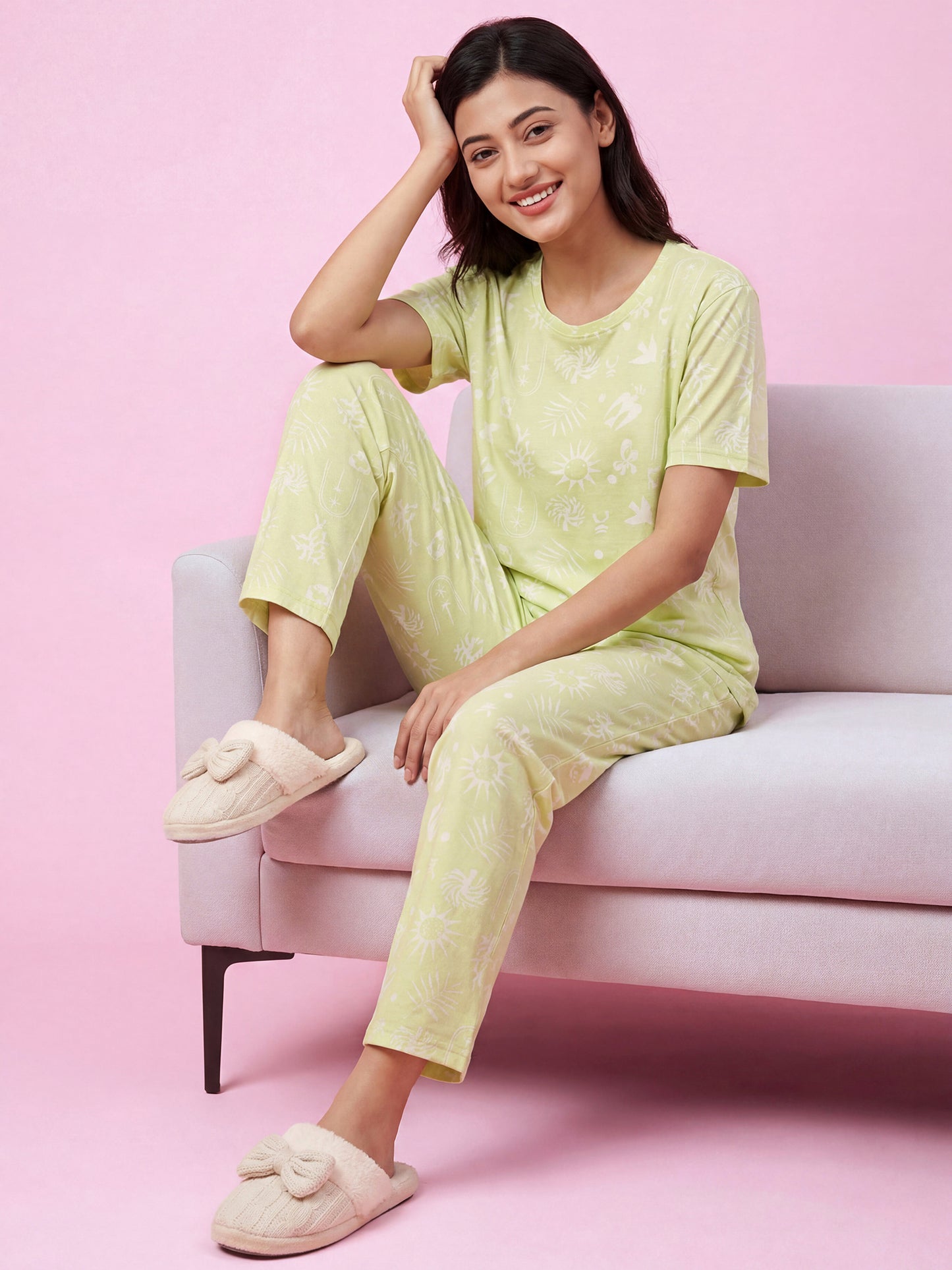 Blush Daydream - Cotton Lounge Night Suit
