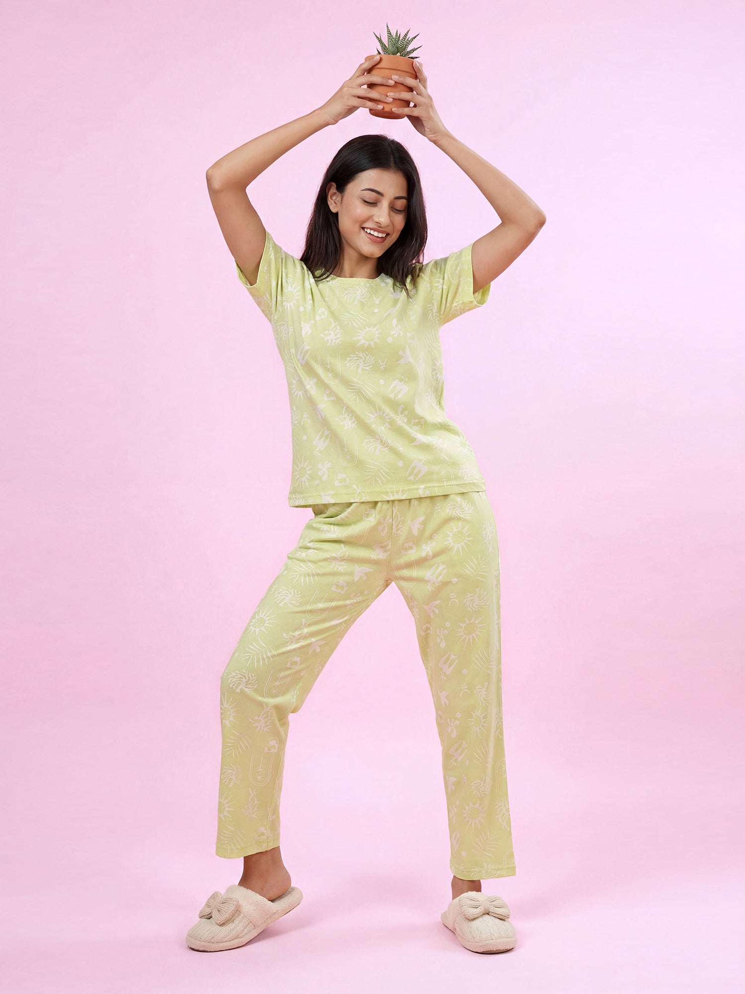 Blush Daydream - Cotton Lounge Night Suit