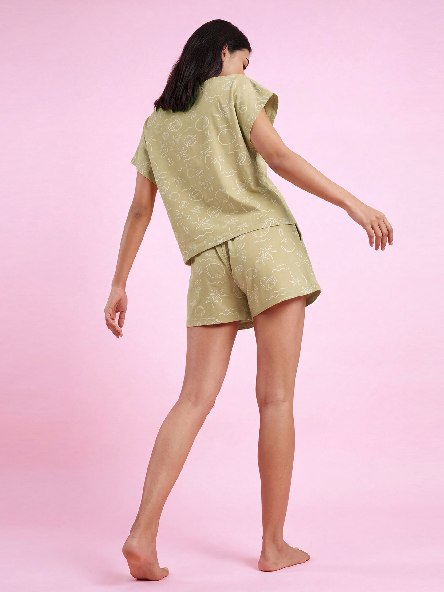 Olive Muse – Cotton Lounge Night Suit