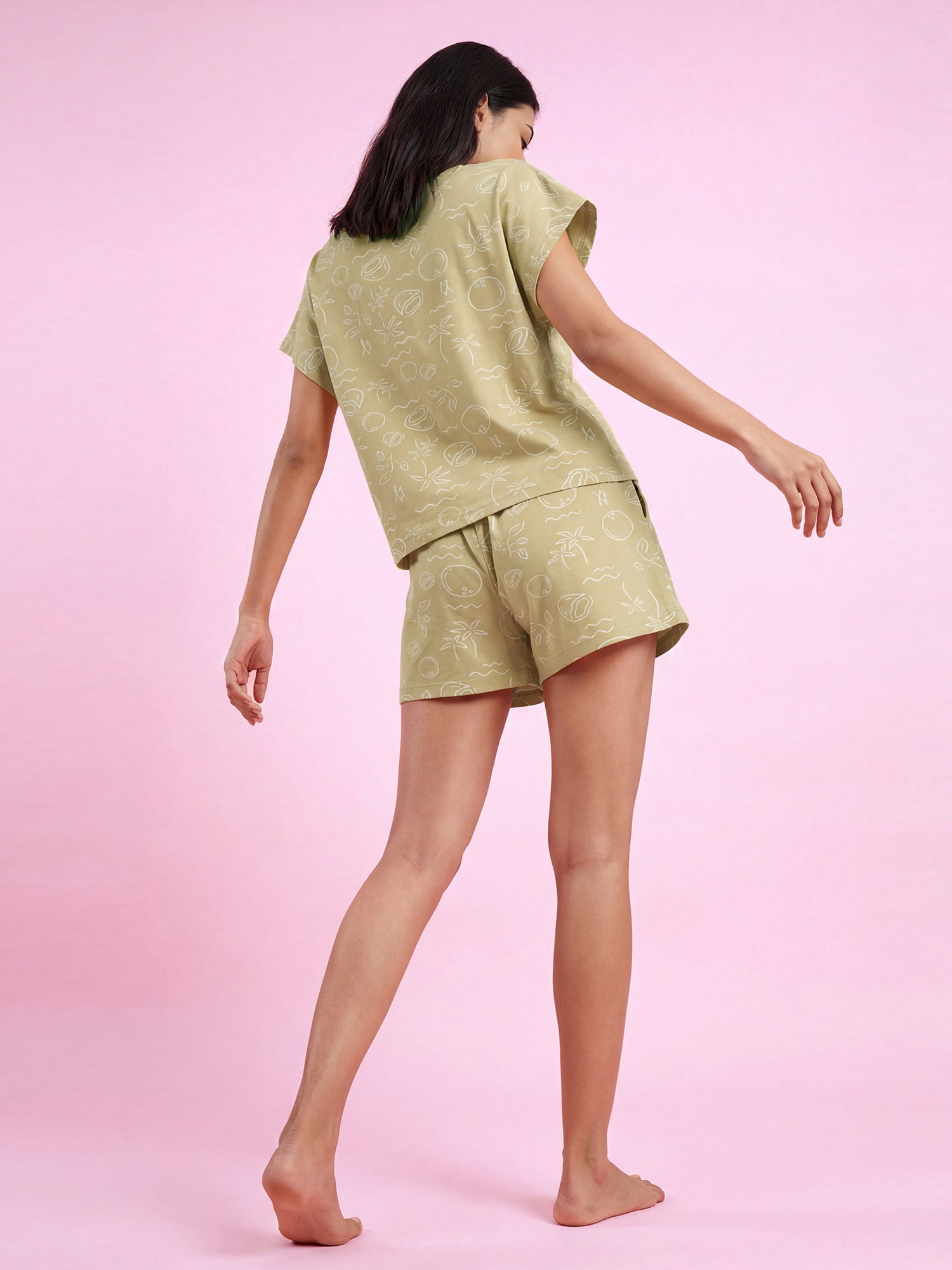 Olive Muse – Cotton Lounge Night Suit
