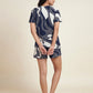 Crimson Wave – Cotton Lounge Night Suit