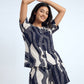 Crimson Wave – Cotton Lounge Night Suit