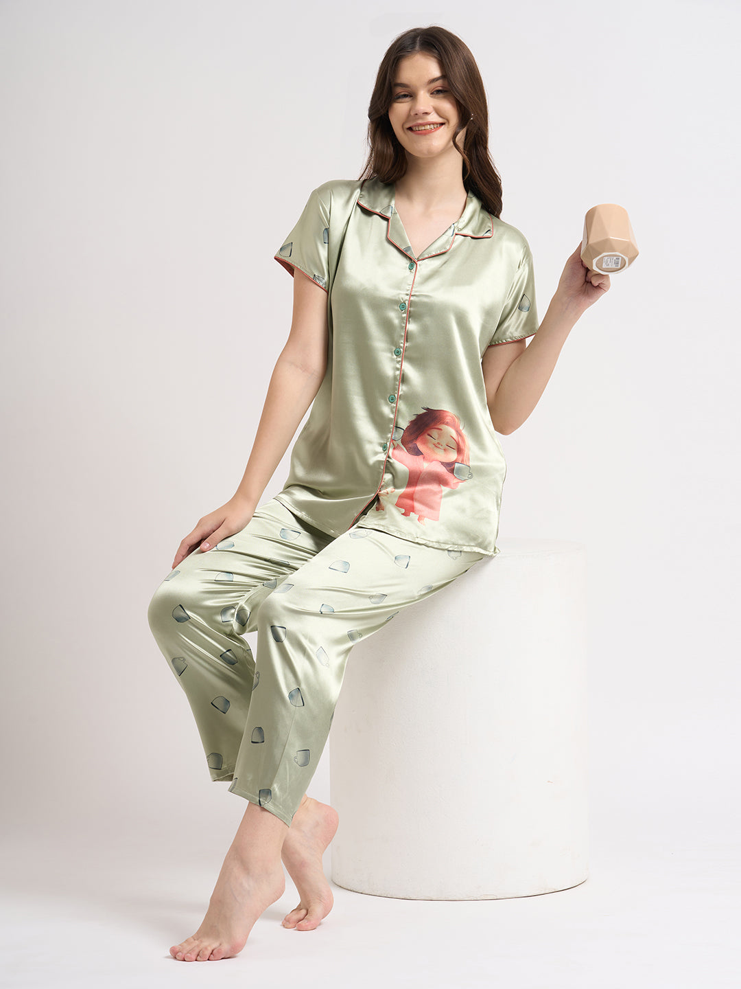 Morning Brew - Silky Lounge Night Suit