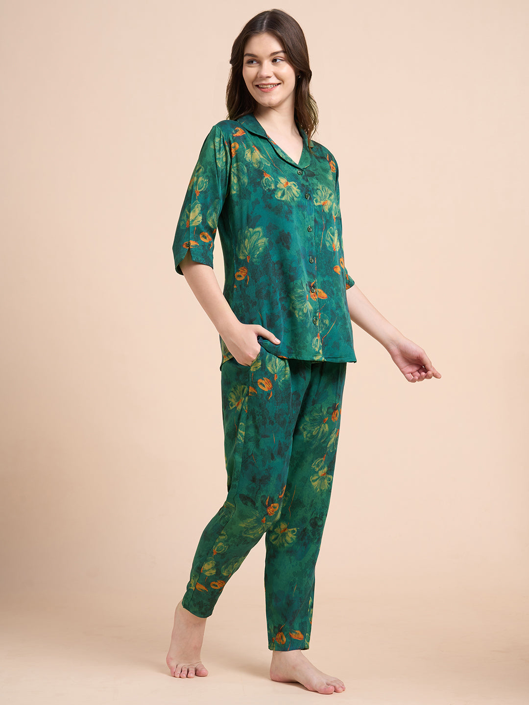Gardenia - Silky Lounge Night Suit