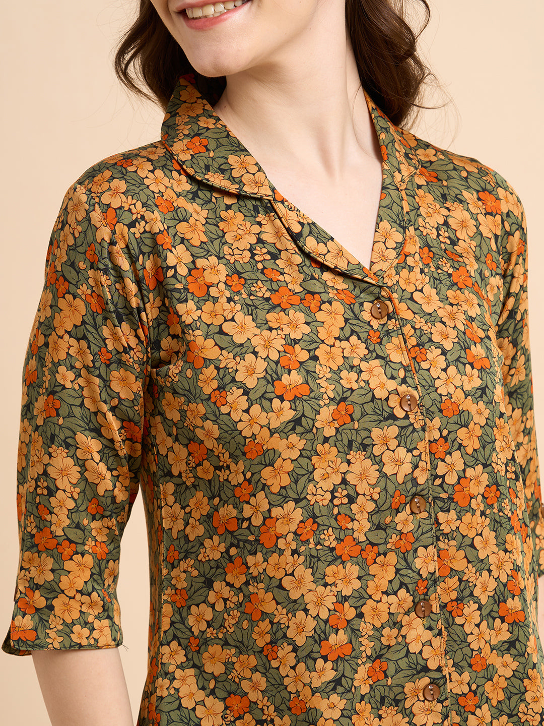 Flower Shower - Silky Lounge Night Suit