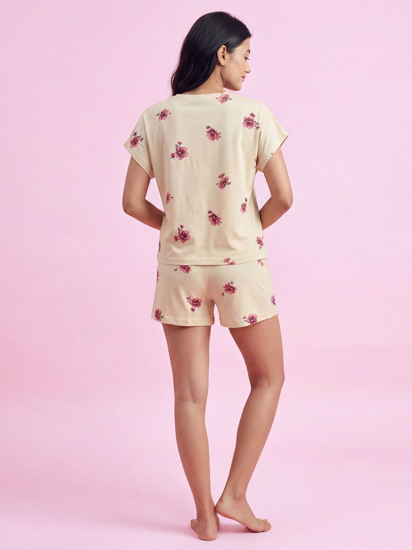 Floral Mist – Cotton Lounge Night Suit