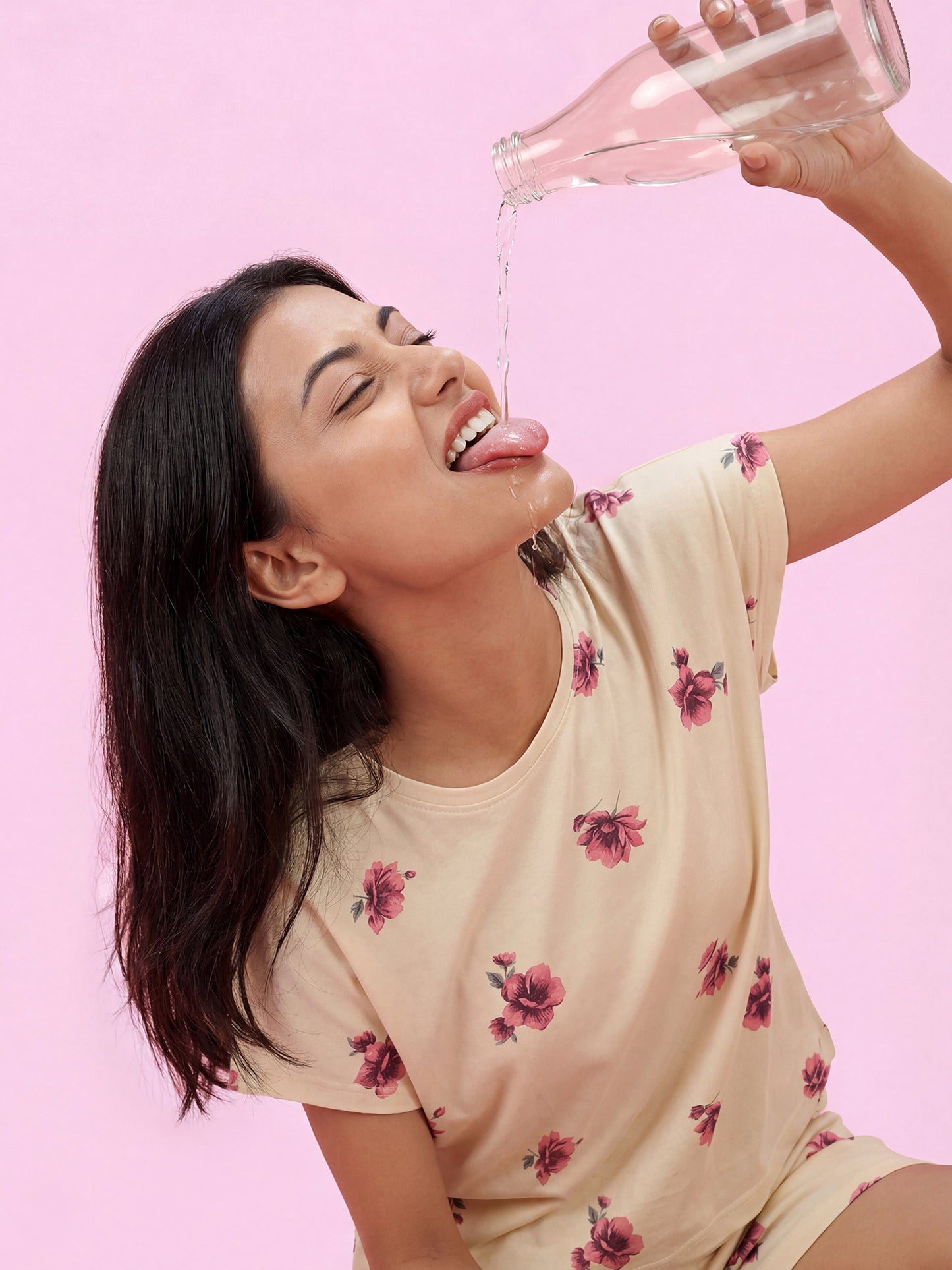 Floral Mist – Cotton Lounge Night Suit