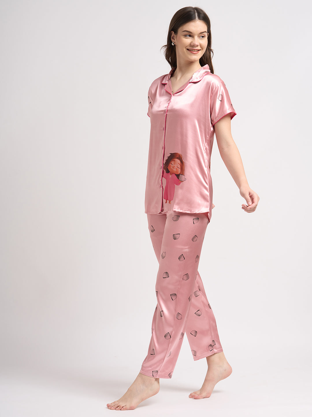 Morning Brew - Silky Lounge Night Suit