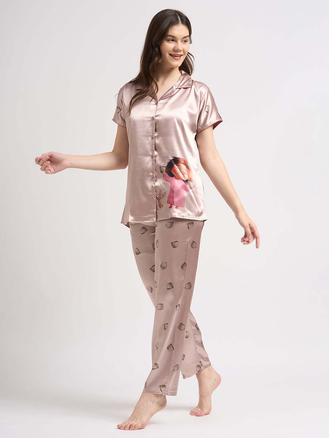 Morning Brew - Silky Lounge Night Suit