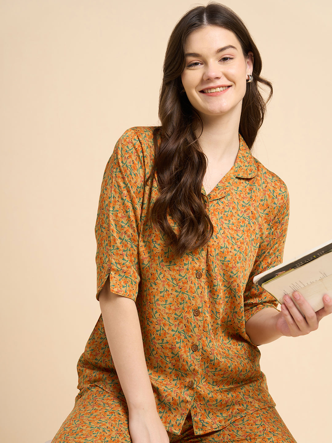 Radiant Night - Silky Lounge Night Suit