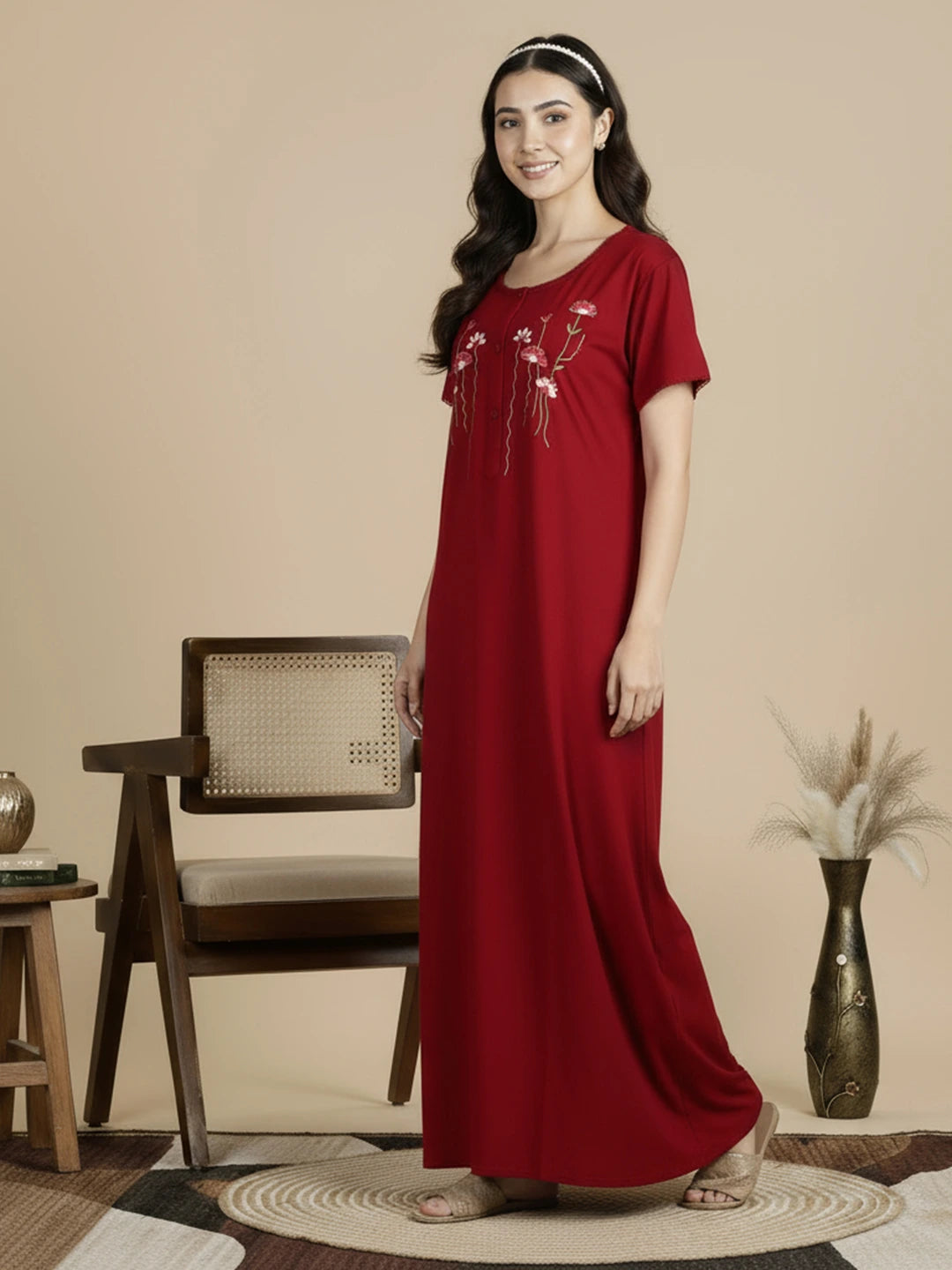 Alpine - Elegant Maxi Nightdress .