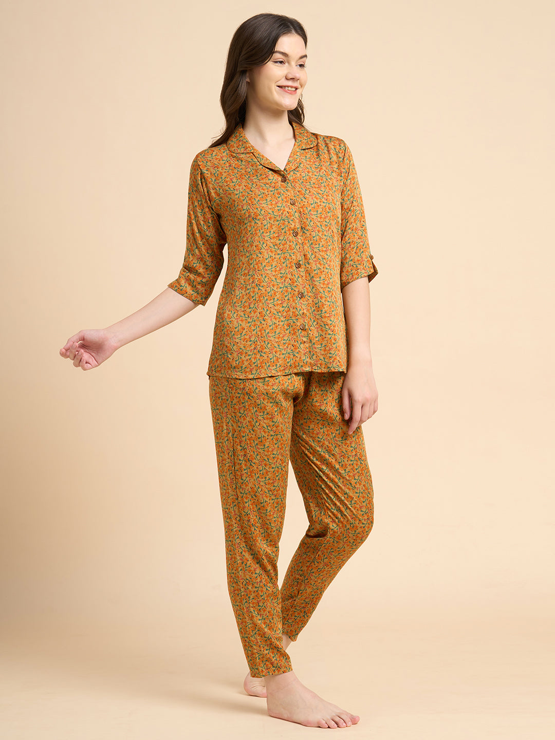 Radiant Night - Silky Lounge Night Suit