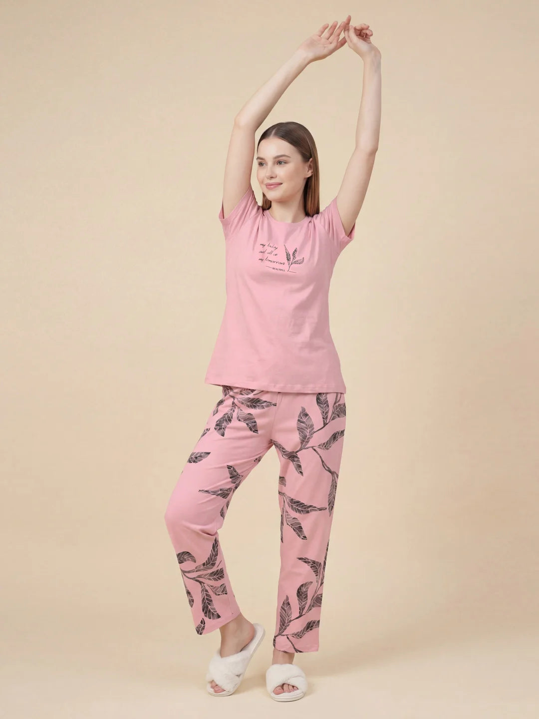 Garden Lines - Pure Cotton Night Suit