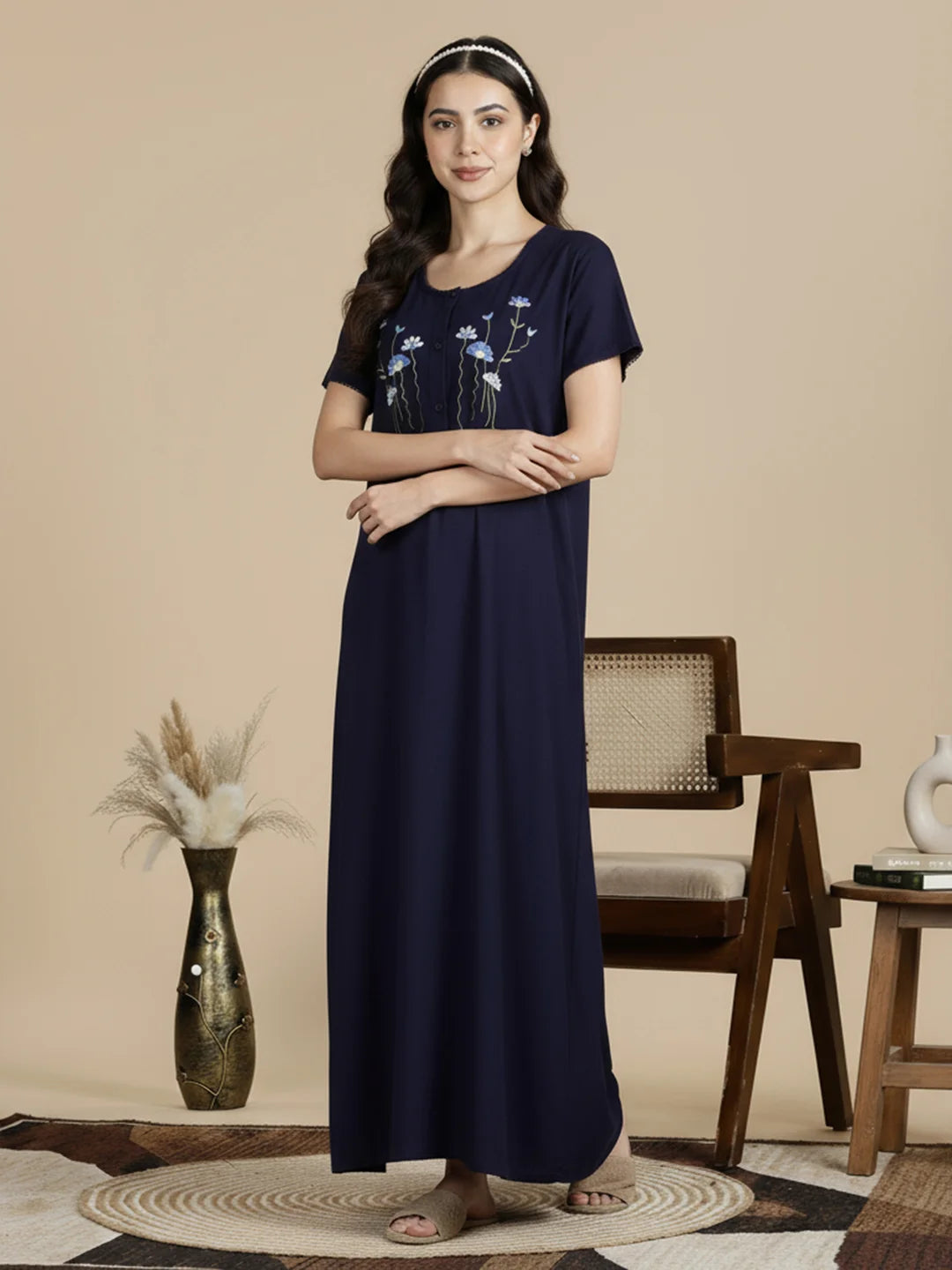 Alpine - Elegant Maxi Nightdress .