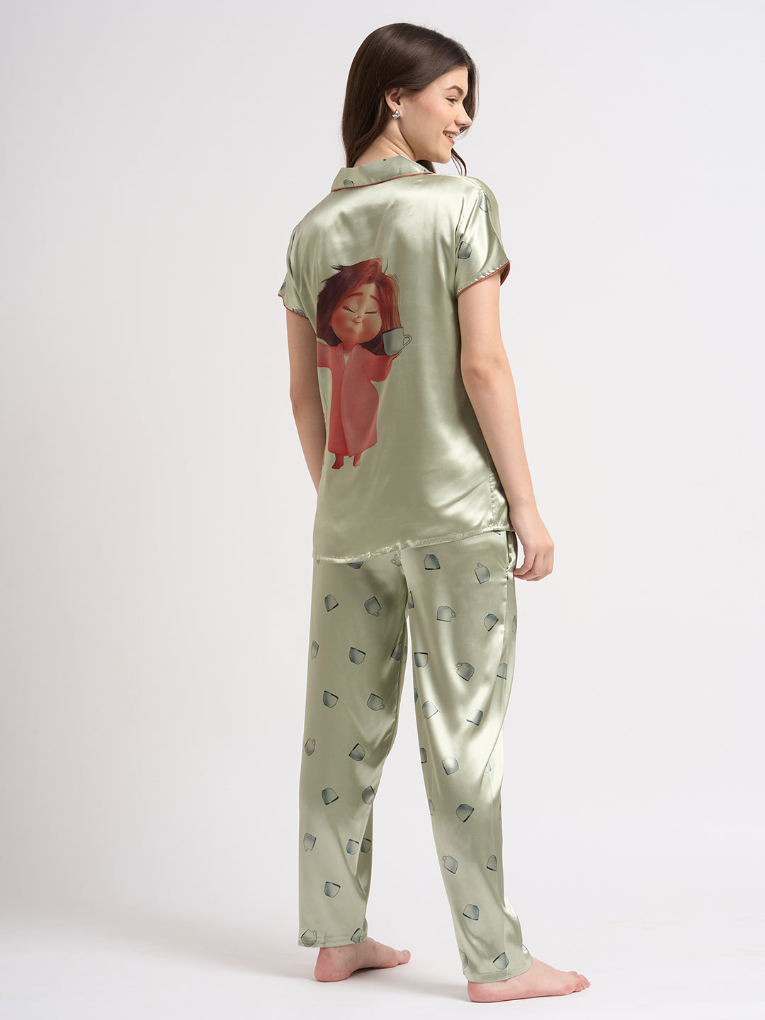 Morning Brew - Silky Lounge Night Suit