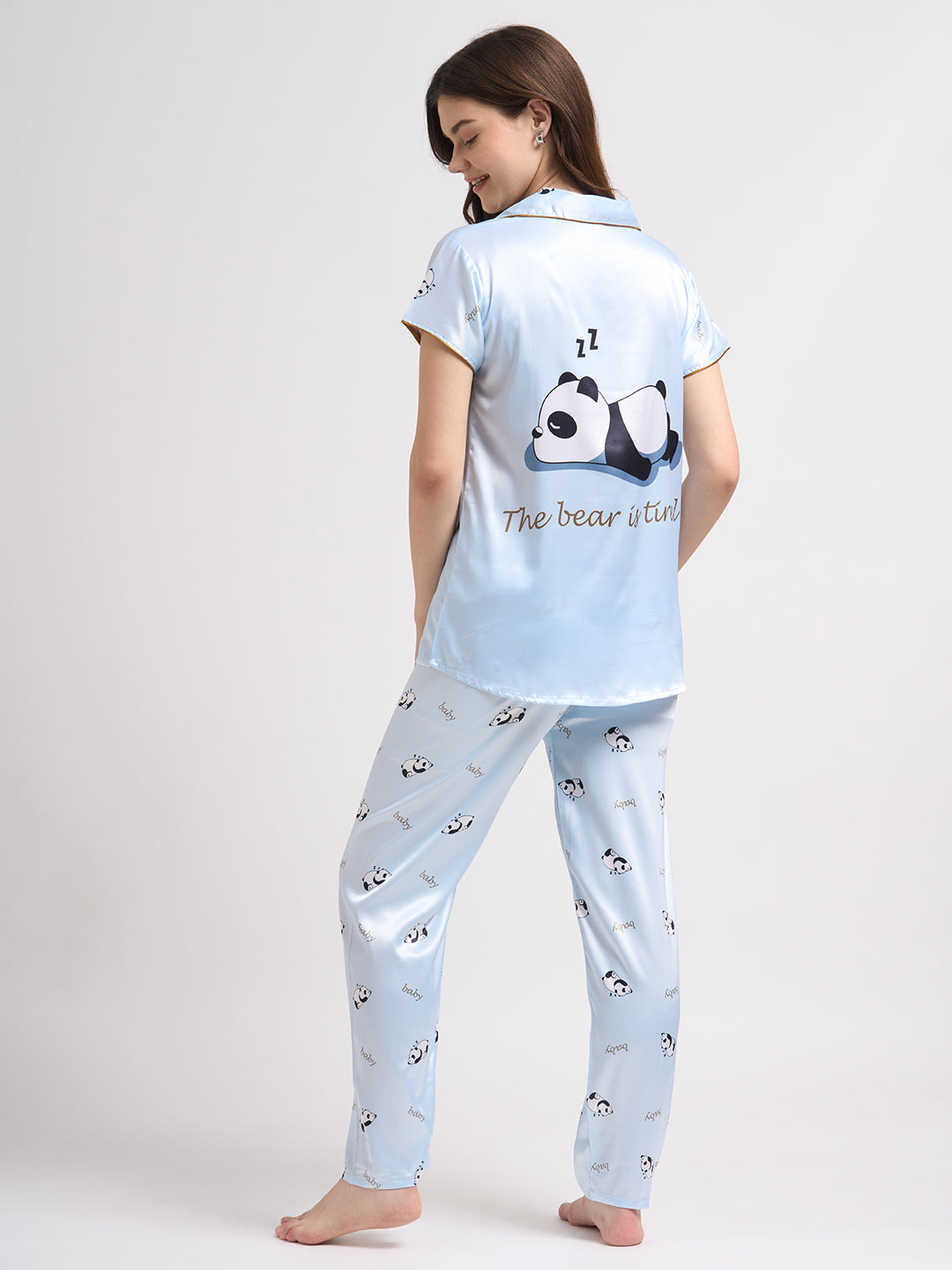 Little Panda Dreams - Silky Lounge Night Suit