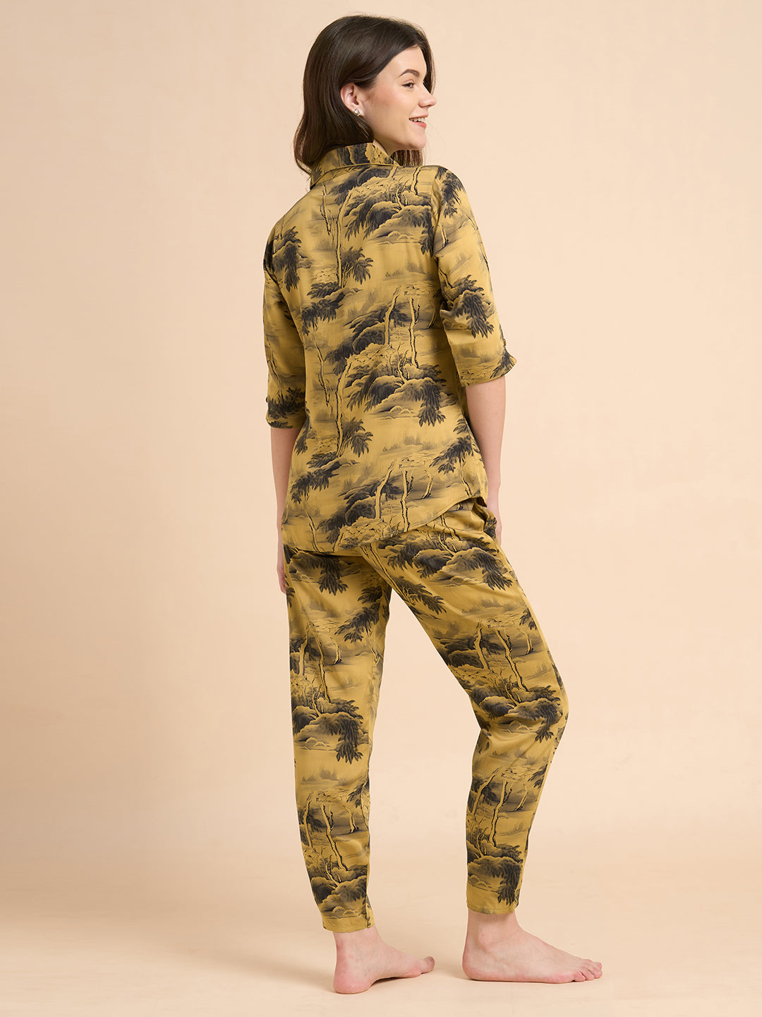 Mellow Yellow -  Silky Lounge Night Suit