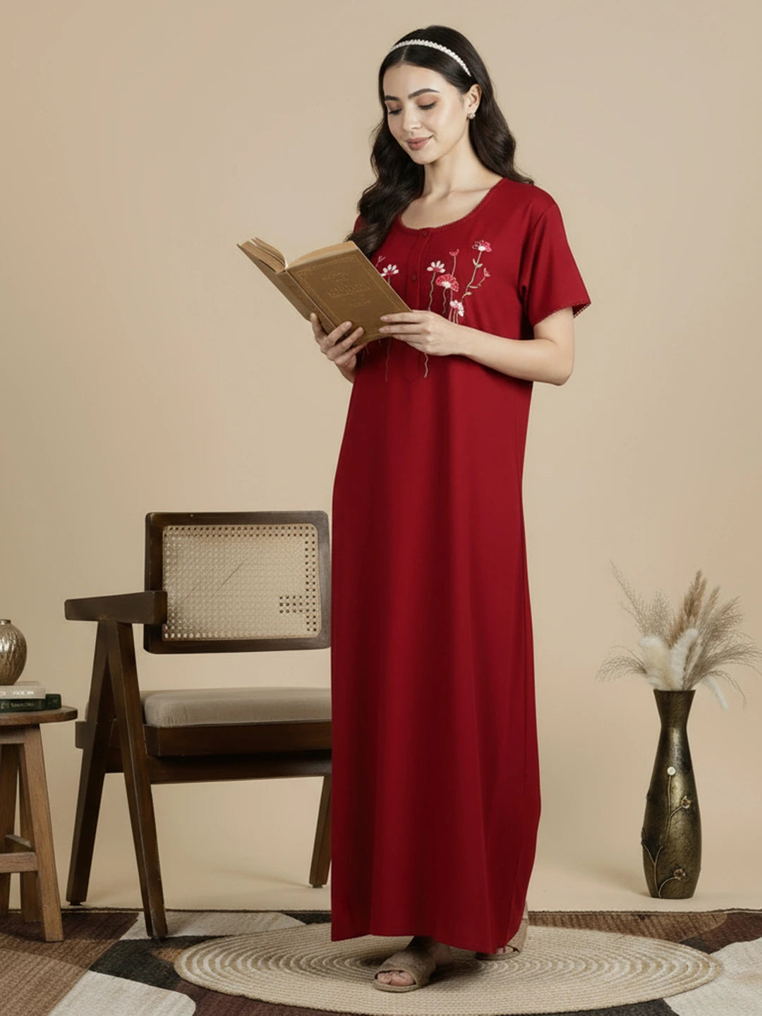 Alpine - Elegant Maxi Nightdress .