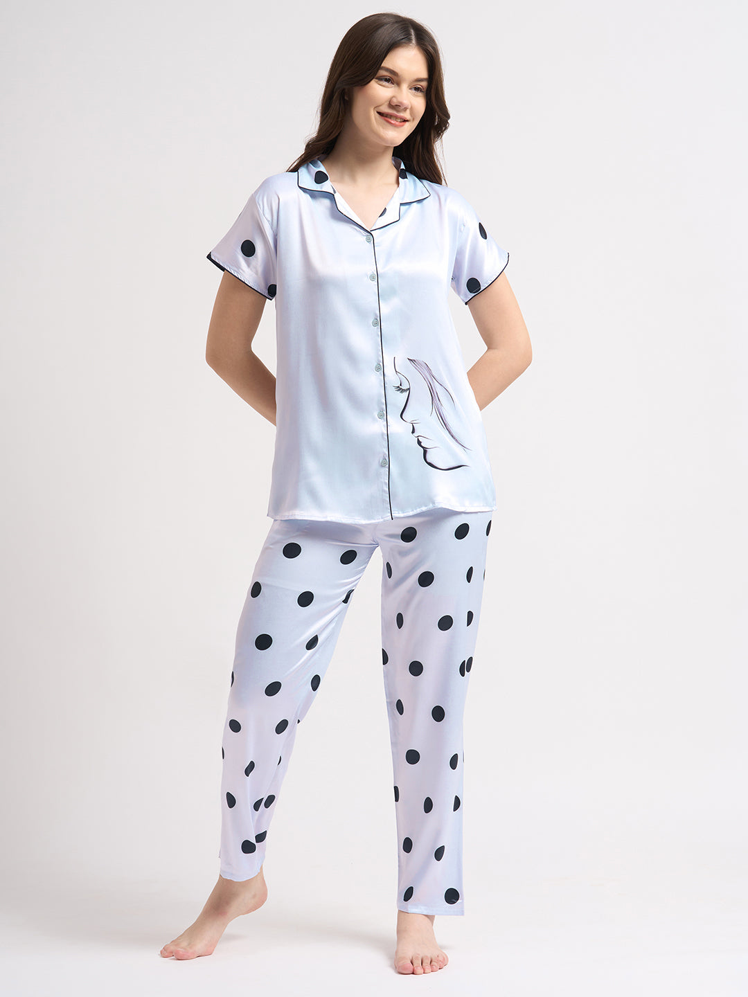 Bear Is Tired - Silky Lounge Night Suit