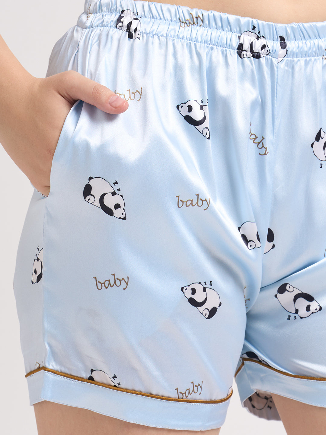 Little Panda Dreams - Silky Lounge Night Suit