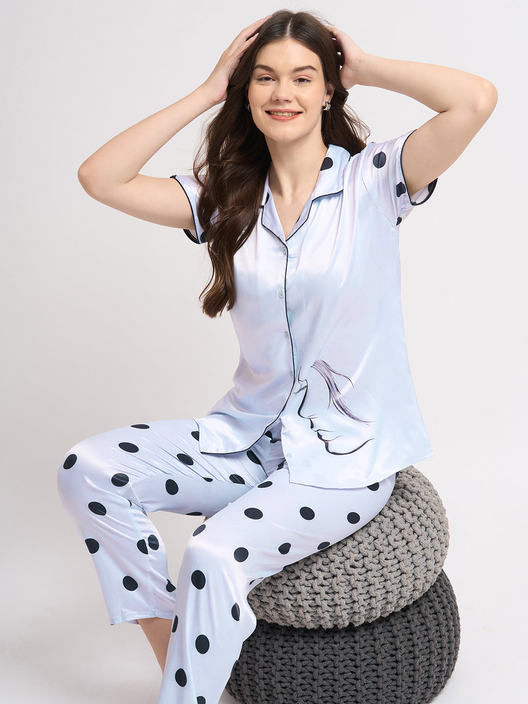 Bear Is Tired - Silky Lounge Night Suit