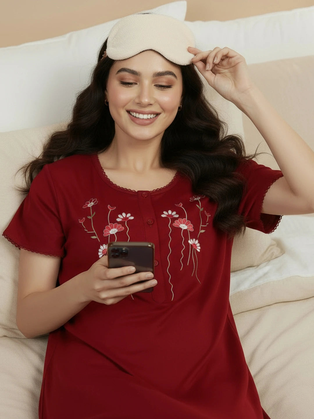 Alpine - Elegant Maxi Nightdress .