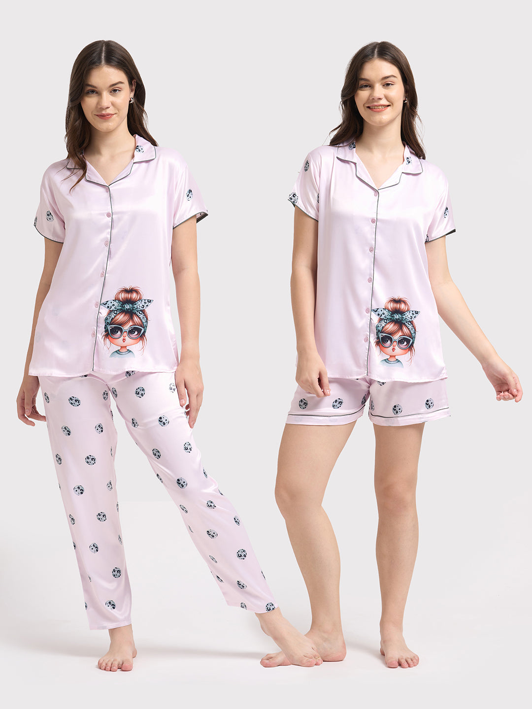Cute Muse - Silky Lounge Night Suit