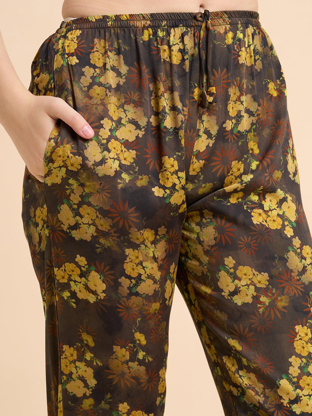 Gold Bliss - Silky Lounge Night Suit