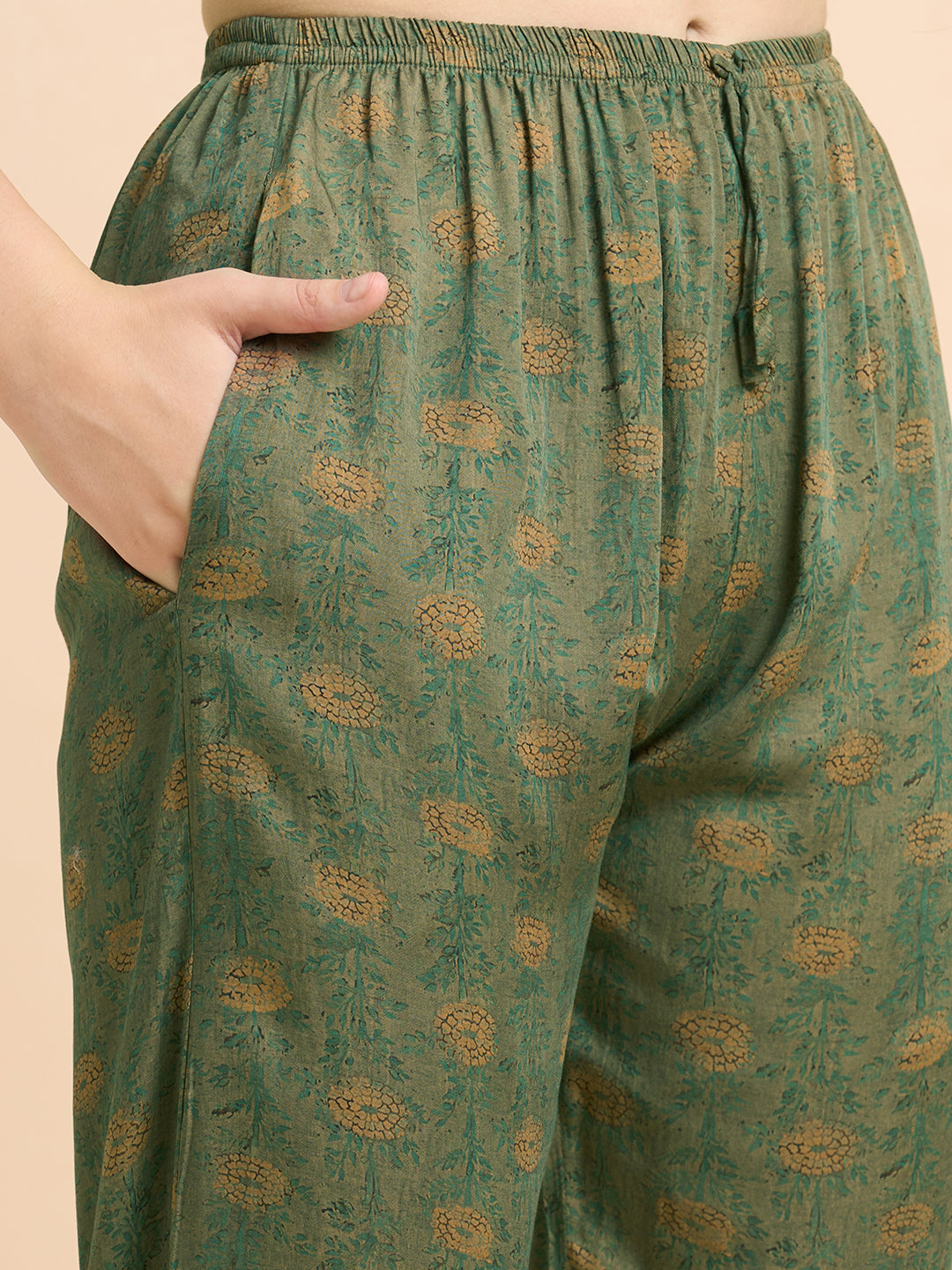 Botanical Drift - Silky Lounge Night Suit