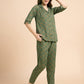 Botanical Drift - Silky Lounge Night Suit