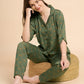 Botanical Drift - Silky Lounge Night Suit