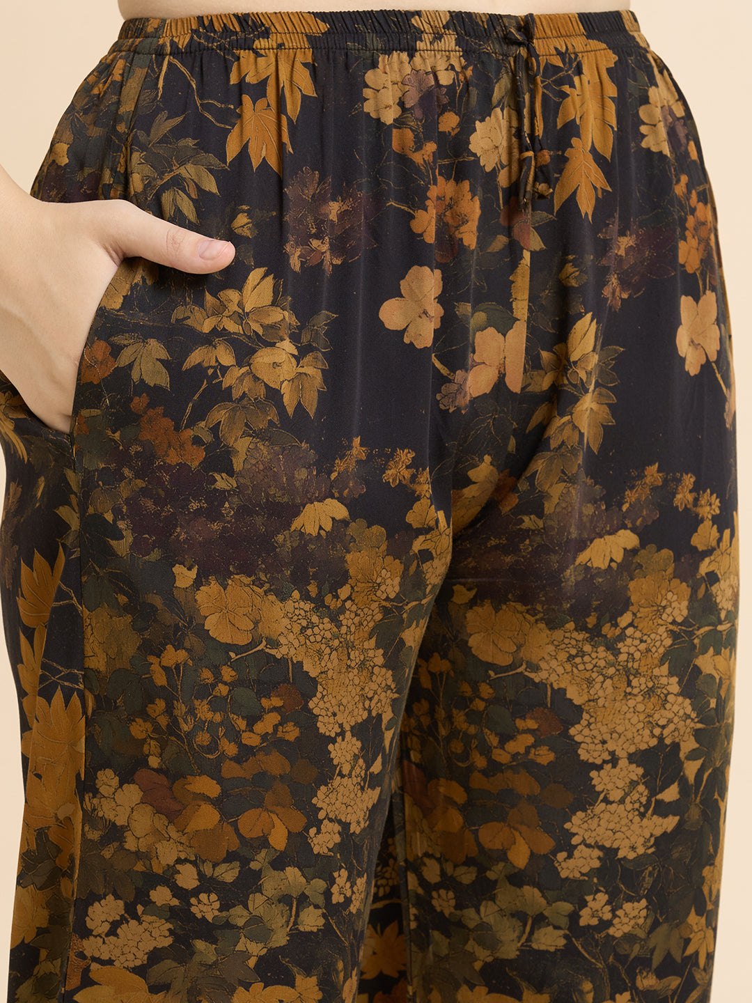 Regal Leaf - Silk Lounge Night Suit